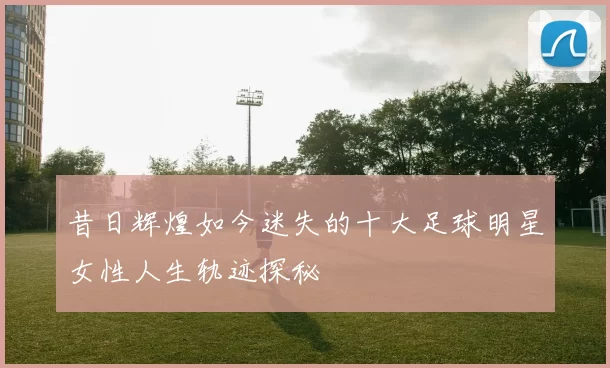 昔日辉煌如今迷失的十大足球明星女性人生轨迹探秘